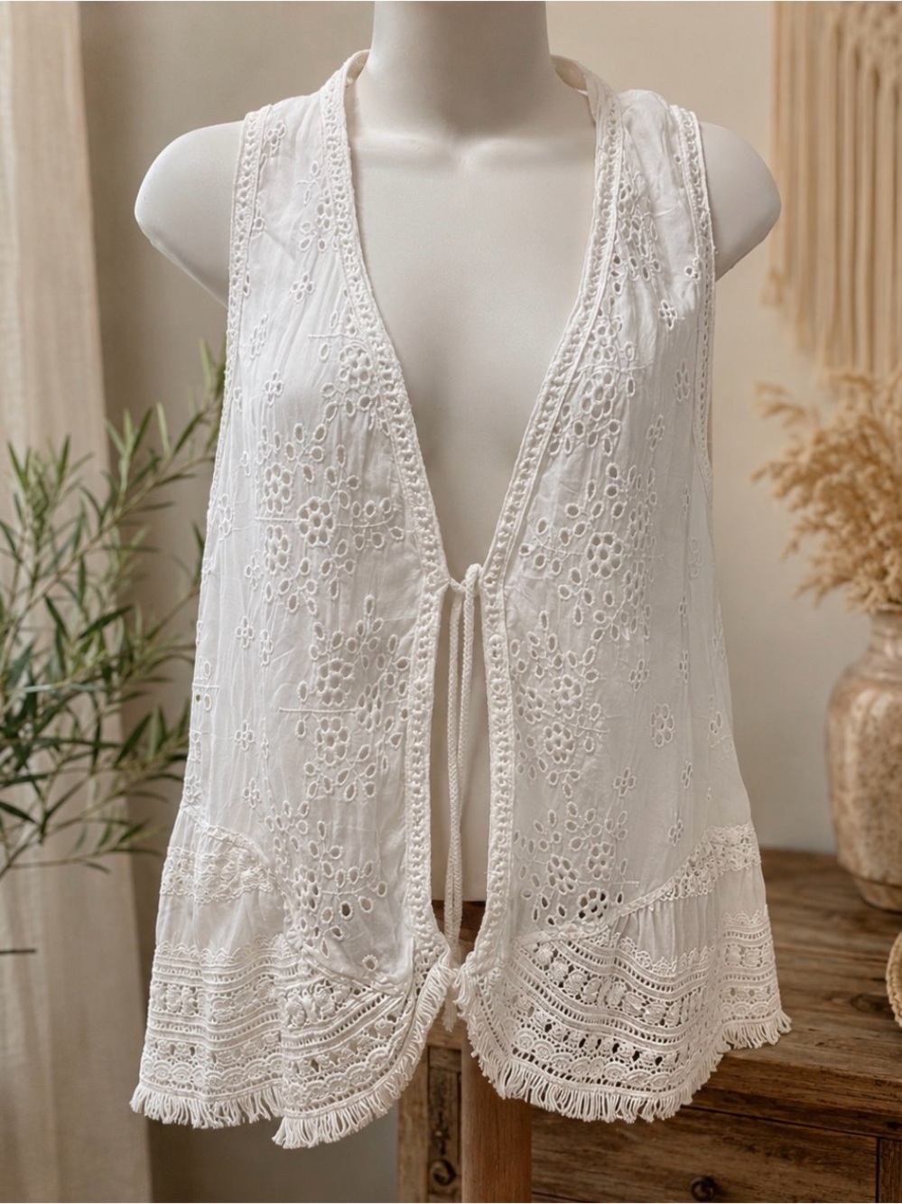 Johnny Was size small white vest